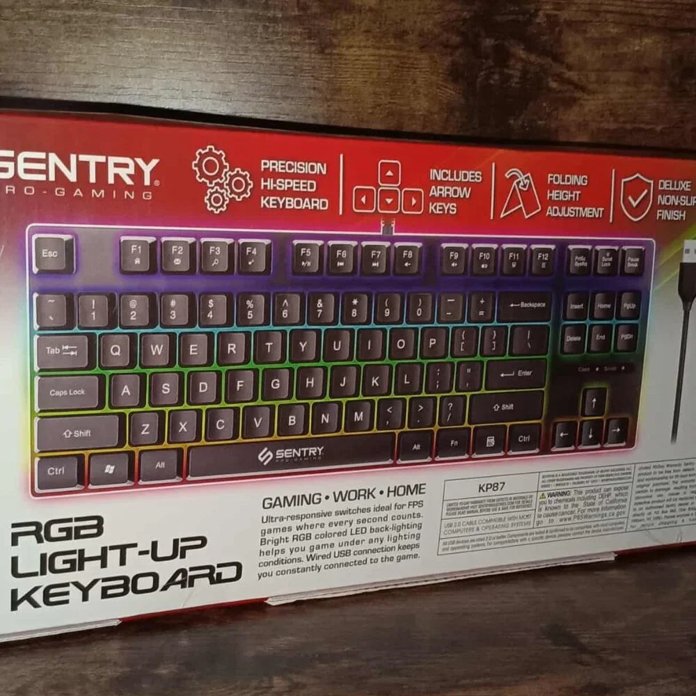 New KP100 Sentry Pro-Gaming Keyboard with Optimal Rainbow Lighting Effects